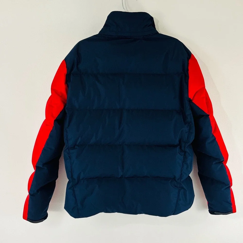 Polo Ralph Lauren Big Pony Down Puffer Red Navy Jacket Coat Mens‎ Size Large